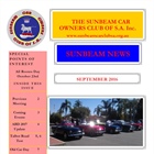 September 2016 Newsletter